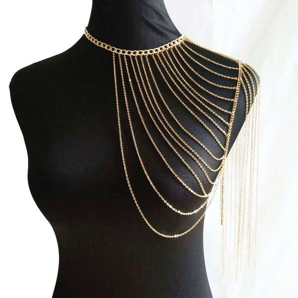body chain summer bikini body single shoulder chain women's personality long tassel necklace accessories, Silver
body chain summer bikini body single shoulder chain women's personality long tassel necklace accessories, Silver