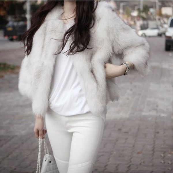 women 2021 winter faux fox fur coat female artificial fur jacket outerwear ladies 3/4 sleeve plush thick fur overcoat, Black
women 2021 winter faux fox fur coat female artificial fur jacket outerwear ladies 3/4 sleeve plush thick fur overcoat, Black