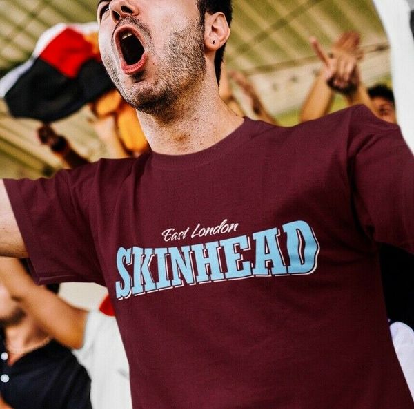 East London Skinhead T-Shirt Traditional Skinhead Clothing West Ham Shirt Oi!, White;black
East London Skinhead T-Shirt Traditional Skinhead Clothing West Ham Shirt Oi!, White;black