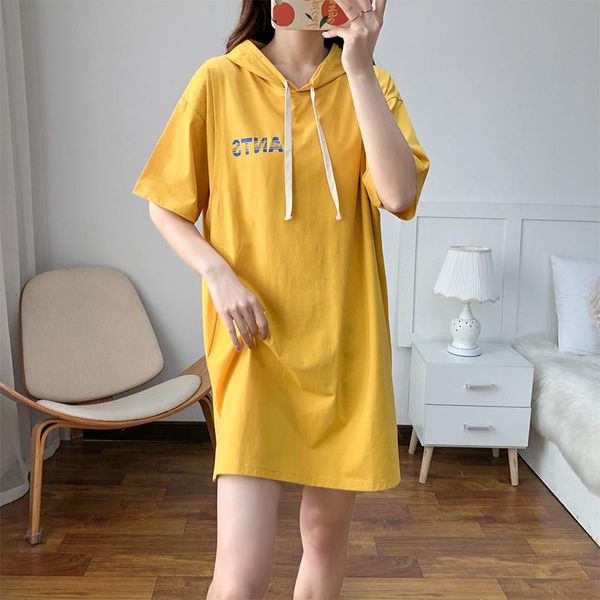 hooded mid-length women t-shirt dresses for breastfeeding back printing short sleeve clothes maternity l-3xl, White
hooded mid-length women t-shirt dresses for breastfeeding back printing short sleeve clothes maternity l-3xl, White