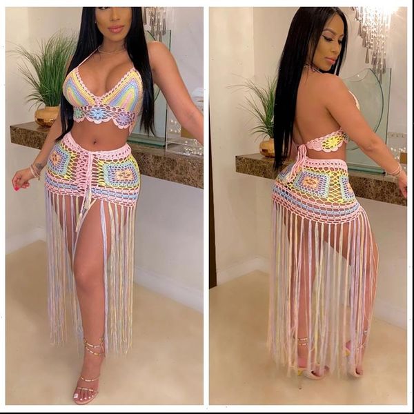 crochet knitted beach womens dress long tassel skirts bikini swimwear cover up robe de plage 2pcs set, Black;gray
crochet knitted beach womens dress long tassel skirts bikini swimwear cover up robe de plage 2pcs set, Black;gray