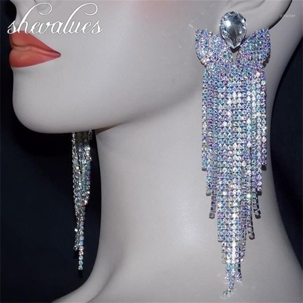 dangle & chandelier shevalues luxury shining crystal diamante long tassel earrings big drop wedding bridal women jewelry party1, Silver
dangle & chandelier shevalues luxury shining crystal diamante long tassel earrings big drop wedding bridal women jewelry party1, Silver