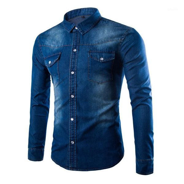 autumn men denim shirt plus size turn down collar solid button-down casual shirts cowboy wash blue male men's, White;black
autumn men denim shirt plus size turn down collar solid button-down casual shirts cowboy wash blue male men's, White;black