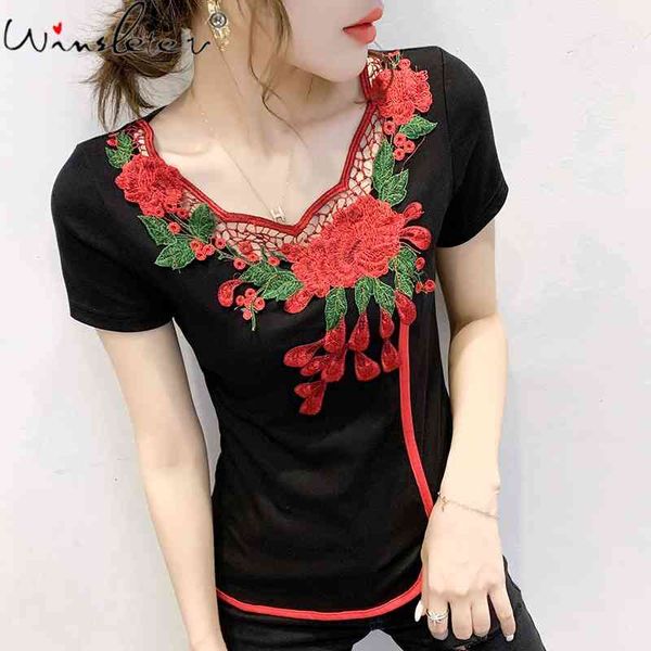 women's t-shirt summer folk style fashion perform clothes hollow out embroidery patchwork women bottoming shirt tees t15, White
women's t-shirt summer folk style fashion perform clothes hollow out embroidery patchwork women bottoming shirt tees t15, White