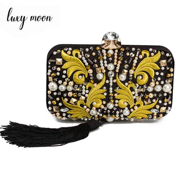 vintage embroidery women evening bags handmade beaded pearl clutch bag black tassel party bags mini purse chain handbags zd1158
vintage embroidery women evening bags handmade beaded pearl clutch bag black tassel party bags mini purse chain handbags zd1158
