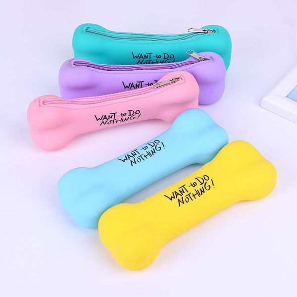 candy-colored bone-shaped silicone pen bag creative student stationery explosion model hand coin purse, White
candy-colored bone-shaped silicone pen bag creative student stationery explosion model hand coin purse, White