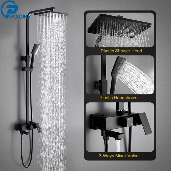matte black shower faucet set single handle rainfall bath system swivel spout mixer tap handshower bathroom sets
matte black shower faucet set single handle rainfall bath system swivel spout mixer tap handshower bathroom sets