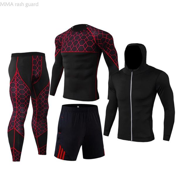 men compression sportswear suits gym tights sports underwear training set sweat suit jogging for tracksuit 4-pc/ clothing, White;black
men compression sportswear suits gym tights sports underwear training set sweat suit jogging for tracksuit 4-pc/ clothing, White;black