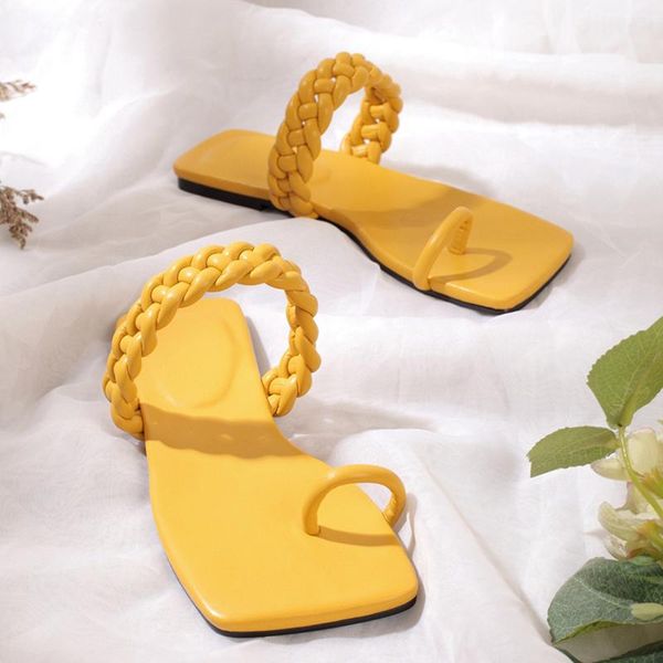 slippers flat 34-42 summer hedging bottom women wear yellow casual large size sandals, Black
slippers flat 34-42 summer hedging bottom women wear yellow casual large size sandals, Black