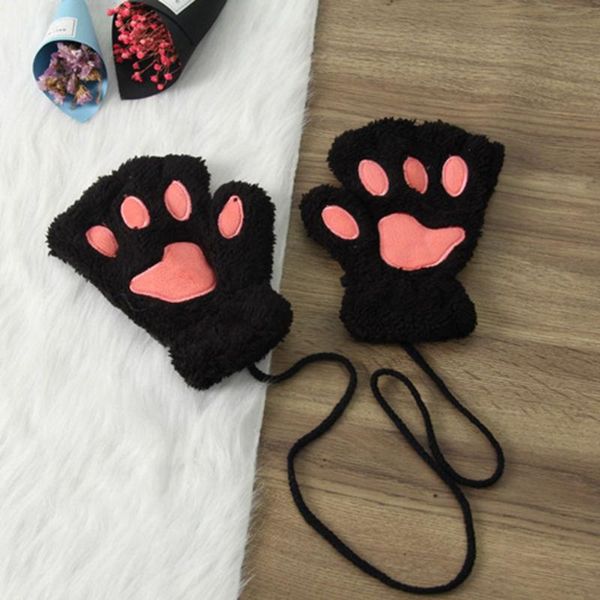 five fingers gloves 1pair winter women girls lovely bear cat christmas gifts warm fingerless fluffy half finger, Blue;gray
five fingers gloves 1pair winter women girls lovely bear cat christmas gifts warm fingerless fluffy half finger, Blue;gray