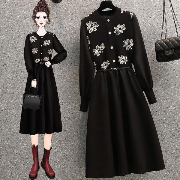 casual dresses clothing 2021 autumn and winter knitted splicing dress with foreign temperament, thin age reducing, Black;gray
casual dresses clothing 2021 autumn and winter knitted splicing dress with foreign temperament, thin age reducing, Black;gray
