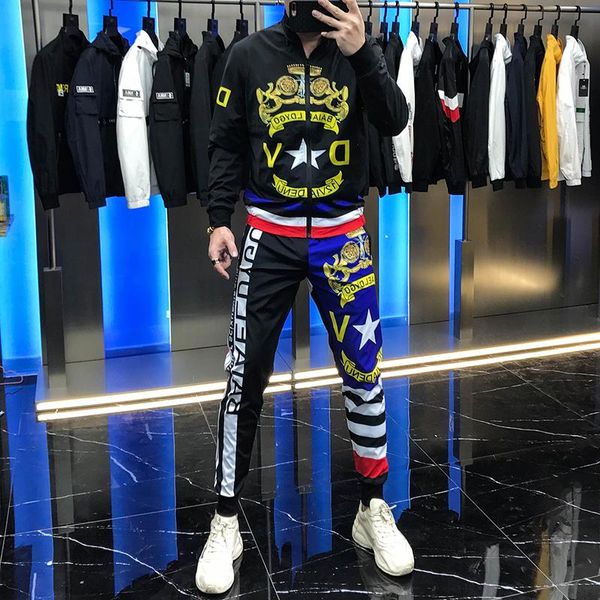 men's tracksuits european station fashion brand personalized fried street 3d digital printing suit splicing cardigan two piece casual, Gray
men's tracksuits european station fashion brand personalized fried street 3d digital printing suit splicing cardigan two piece casual, Gray