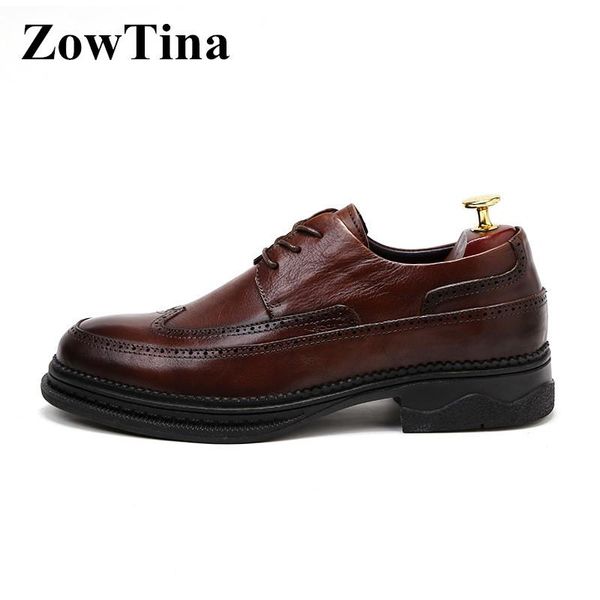 dress shoes 2021 men brown real leather brogue lace up formal office working flats luxury black chaussure homme wedding shoe
dress shoes 2021 men brown real leather brogue lace up formal office working flats luxury black chaussure homme wedding shoe