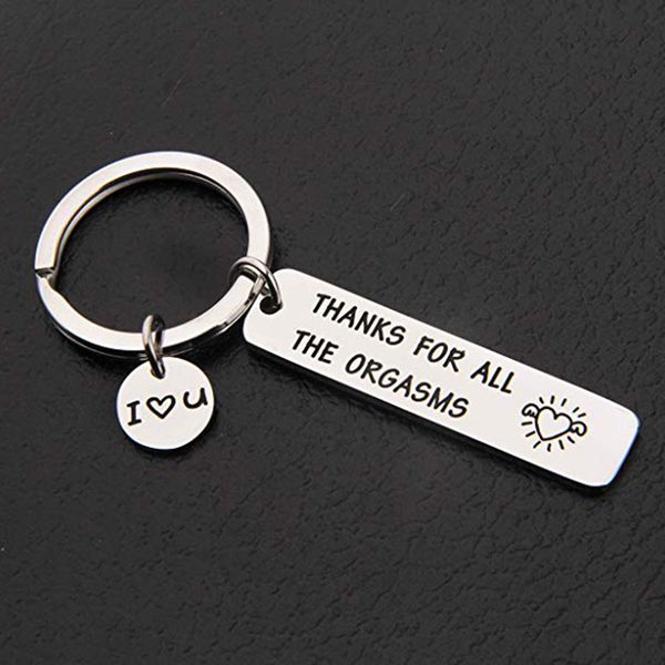 custom keyring engraved thank for all the orgasms i love you key ring couple keychain jewelry gifts give to my boyfriend husband, Silver
custom keyring engraved thank for all the orgasms i love you key ring couple keychain jewelry gifts give to my boyfriend husband, Silver