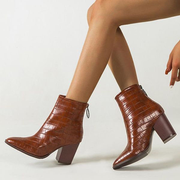 boots women's autumn and winter 2021 british style pointed thick heel short side zipper, Black
boots women's autumn and winter 2021 british style pointed thick heel short side zipper, Black