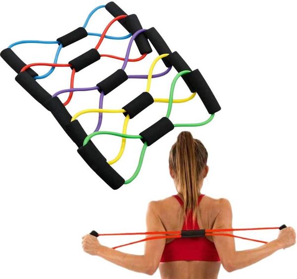 yoga gum fitness resistance 8 word chest expander rope for sports pilates gym workout equipment bands
yoga gum fitness resistance 8 word chest expander rope for sports pilates gym workout equipment bands