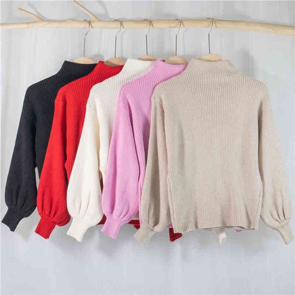 autumn winter women's sweaters turtleneck puff sleeve pullovers fashionable warm minimalist lady jumpers 210513, White;black
autumn winter women's sweaters turtleneck puff sleeve pullovers fashionable warm minimalist lady jumpers 210513, White;black