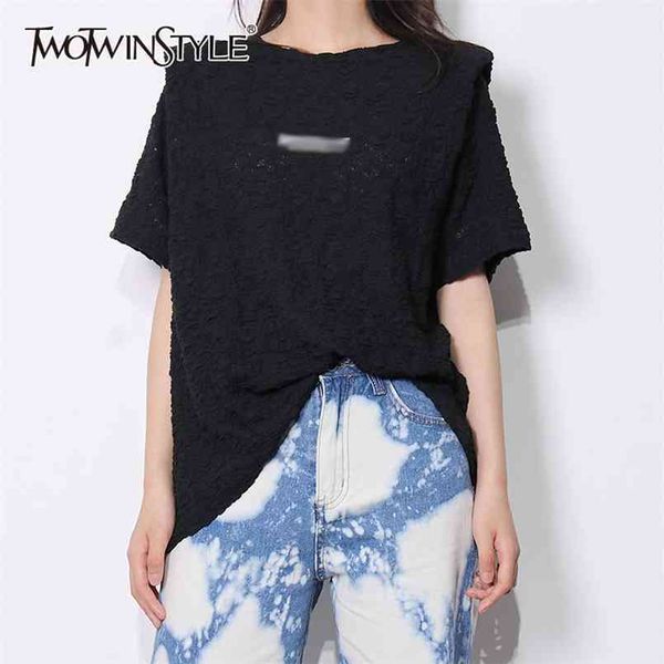 twowinsyle casual letter print shirt for women o neck short sleeve loose korean shirts female summer fashion clothing 210524, White
twowinsyle casual letter print shirt for women o neck short sleeve loose korean shirts female summer fashion clothing 210524, White