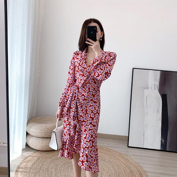 casual dresses silk floral print dress with sashes women asymmetric fashion long sleeve midi wrap, Black;gray
casual dresses silk floral print dress with sashes women asymmetric fashion long sleeve midi wrap, Black;gray