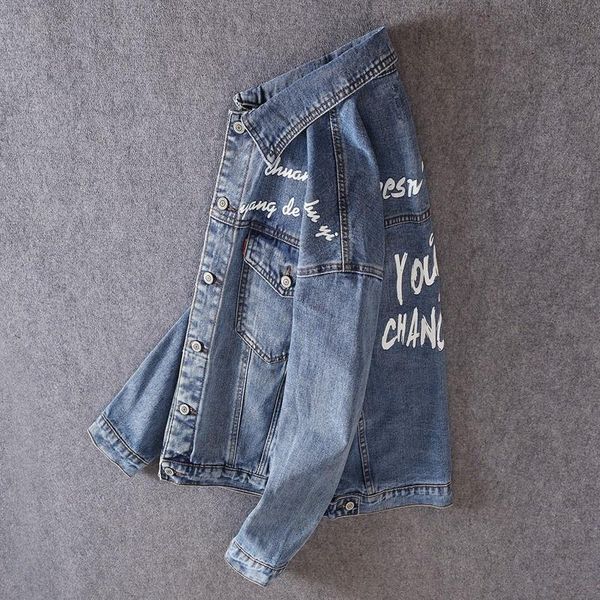 men's jackets spring outwear mens casual denim coats personality long sleeve letter printing single breasted motorcycle jacket male jea, Black;brown
men's jackets spring outwear mens casual denim coats personality long sleeve letter printing single breasted motorcycle jacket male jea, Black;brown