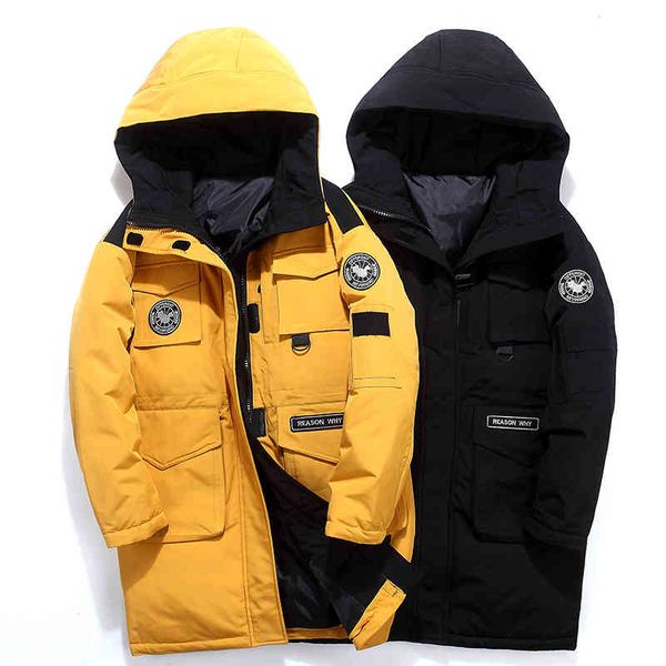 fashion 80% men 2021new white duck down hooded jackets men's winter thick warm waterproof parka overcoat long, Black
fashion 80% men 2021new white duck down hooded jackets men's winter thick warm waterproof parka overcoat long, Black