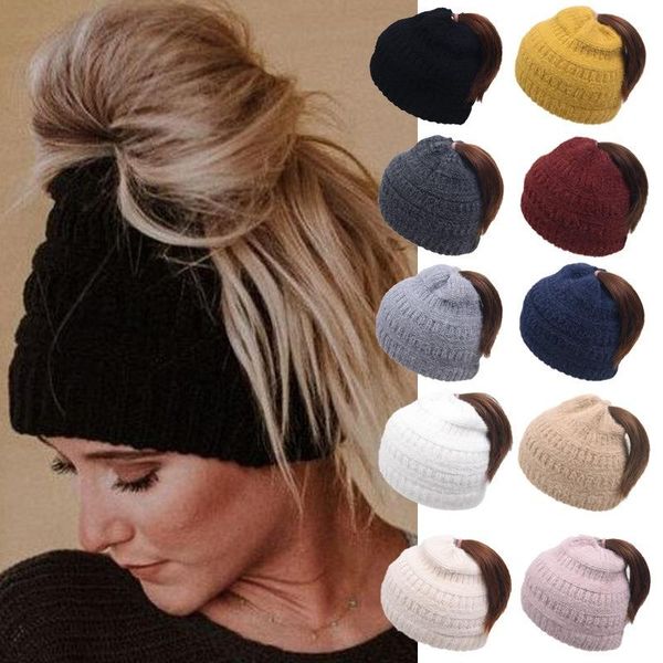 fashion women ponytail beanies autumn winter soft solid color knitting hats ladies warm messy bun outdoor, Black;white
fashion women ponytail beanies autumn winter soft solid color knitting hats ladies warm messy bun outdoor, Black;white