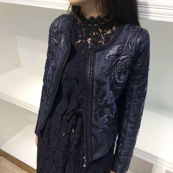 women's jackets 2021 autumn women short leather jacket vintage o-neck stitching pu washed jeans retro slim basic coat, Black;brown
women's jackets 2021 autumn women short leather jacket vintage o-neck stitching pu washed jeans retro slim basic coat, Black;brown