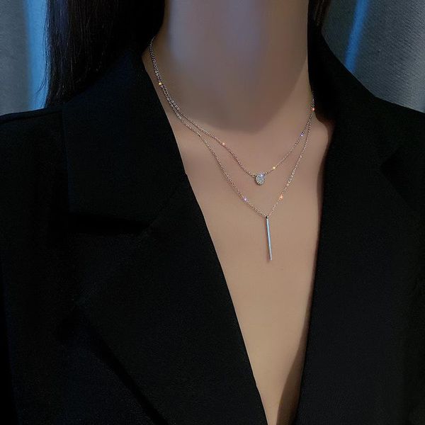 pendant necklaces light and luxurious niche design women's necklace ins cold wind 2021 clavicle chain temperament woman frenzy, Silver
pendant necklaces light and luxurious niche design women's necklace ins cold wind 2021 clavicle chain temperament woman frenzy, Silver