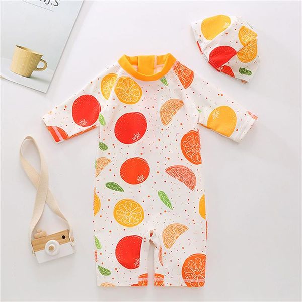 children's summer swimsuit two-pieces suit,fashion fruit print zipper playsuit and cap for vacation swimming beach one-pieces, Black
children's summer swimsuit two-pieces suit,fashion fruit print zipper playsuit and cap for vacation swimming beach one-pieces, Black