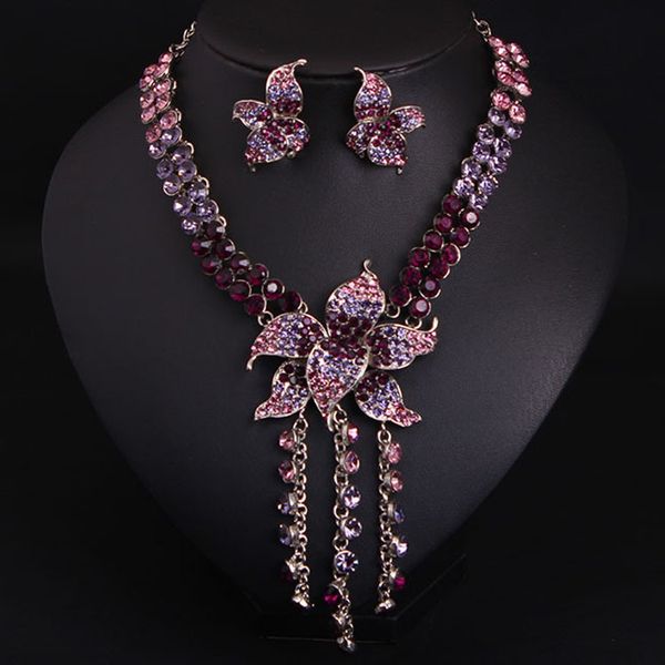 fashion rhine-stone tassel necklace short collarbone earring set exaggerated bridal dress accessories, Silver
fashion rhine-stone tassel necklace short collarbone earring set exaggerated bridal dress accessories, Silver