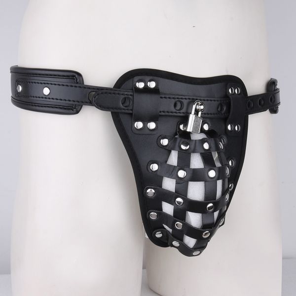 men chastity underwear erotic pu leather caged basket g-string briefs sissy gay open butt jockstrap panties thong with lock, Black;white
men chastity underwear erotic pu leather caged basket g-string briefs sissy gay open butt jockstrap panties thong with lock, Black;white
