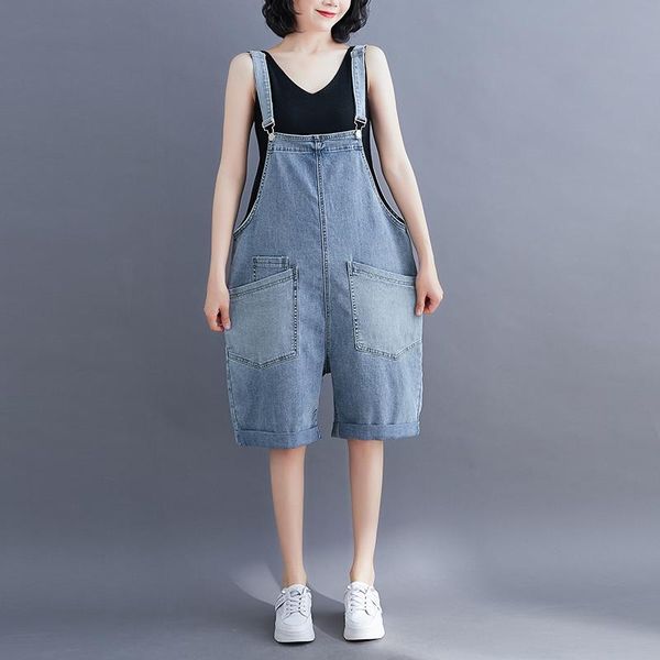 women's shorts plus size denim overall women 2021 summer korean style spaghetti strap pocket slim fit loose casual half jeans, White;black
women's shorts plus size denim overall women 2021 summer korean style spaghetti strap pocket slim fit loose casual half jeans, White;black