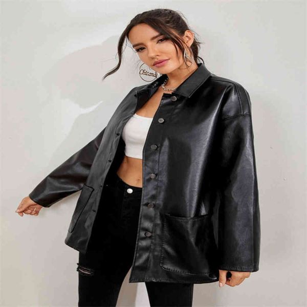 leather jacket high fashion men belt motorcycle coat autumn winter lapel clothes motorcycle girls long, Black
leather jacket high fashion men belt motorcycle coat autumn winter lapel clothes motorcycle girls long, Black