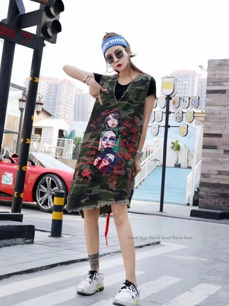 dresses denim suspender skirt women's mid-length 2021 summer loose casual street hong kong style vest dress, Black;gray
dresses denim suspender skirt women's mid-length 2021 summer loose casual street hong kong style vest dress, Black;gray