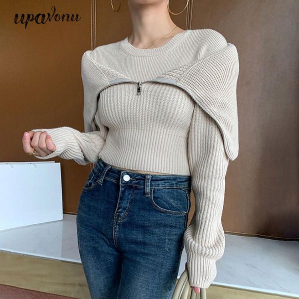 women's sweaters 2021 autumn fake two short sweater for women o neck long sleeve patchwork zipper casual female knitting pullovers, White;black
women's sweaters 2021 autumn fake two short sweater for women o neck long sleeve patchwork zipper casual female knitting pullovers, White;black