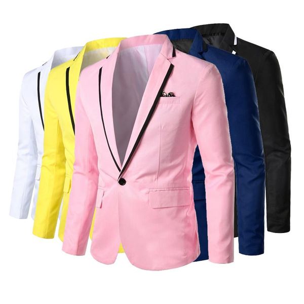 men's suits & blazers men casual long sleeve slim fit jacket blazer costume jackrt, White;black
men's suits & blazers men casual long sleeve slim fit jacket blazer costume jackrt, White;black