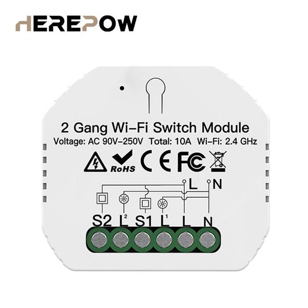 smart home control herepow 2 gang switch module, tuya app operates remotely with alexa google home, dimmer breaker
smart home control herepow 2 gang switch module, tuya app operates remotely with alexa google home, dimmer breaker