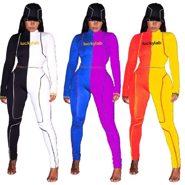 fall clothing for women long sleeve two piece set woman patchwork color women's jumpsuits & rompers, Black;white
fall clothing for women long sleeve two piece set woman patchwork color women's jumpsuits & rompers, Black;white