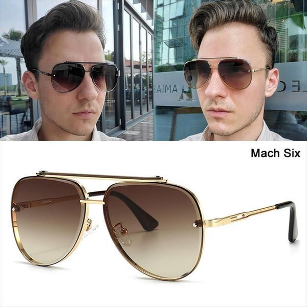 Fashion Mach Six Metal Pilot Style Gradient Sunglasses Cool Unique Men Women Vintage Brand Design Sun Glasses 2a103, White;black
Fashion Mach Six Metal Pilot Style Gradient Sunglasses Cool Unique Men Women Vintage Brand Design Sun Glasses 2a103, White;black