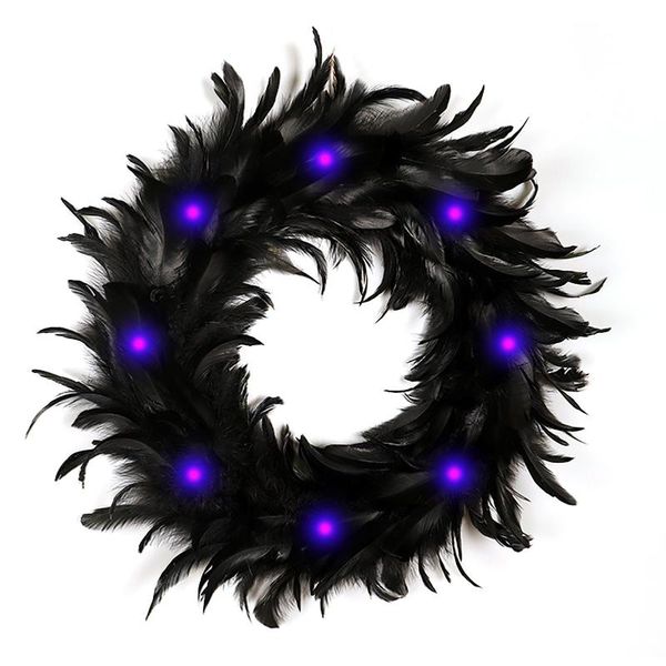 decorative flowers & wreaths led black feather wreath with lights handmade wall door hanging festival party birthday decoration for home sho
decorative flowers & wreaths led black feather wreath with lights handmade wall door hanging festival party birthday decoration for home sho
