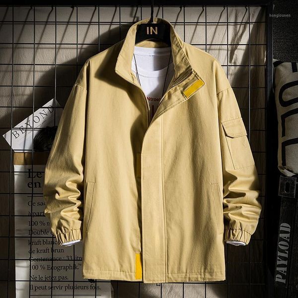 men's cargo bomber jacket men autumn solid jackets fashion causal loose zipper coat windbreaker outerwear plus size clothing, Black;brown
men's cargo bomber jacket men autumn solid jackets fashion causal loose zipper coat windbreaker outerwear plus size clothing, Black;brown
