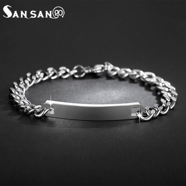 link, chain 2021 curved nameplate stainless steel bracelet simple fashion adjustable charm ladies men gift jewelry accessories, Black
link, chain 2021 curved nameplate stainless steel bracelet simple fashion adjustable charm ladies men gift jewelry accessories, Black