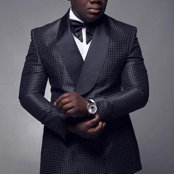 men's suits & blazers black checkered dots men with double breasted for wedding slim fit groom tuxedo two piece set jacket pants fashio, White;black
men's suits & blazers black checkered dots men with double breasted for wedding slim fit groom tuxedo two piece set jacket pants fashio, White;black