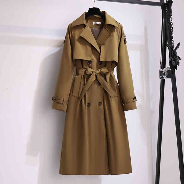 women's jackets casual female turndown collar loose long trench coat autumn women double breasted windbreaker with belt ladies ouwear w, Black;brown
women's jackets casual female turndown collar loose long trench coat autumn women double breasted windbreaker with belt ladies ouwear w, Black;brown