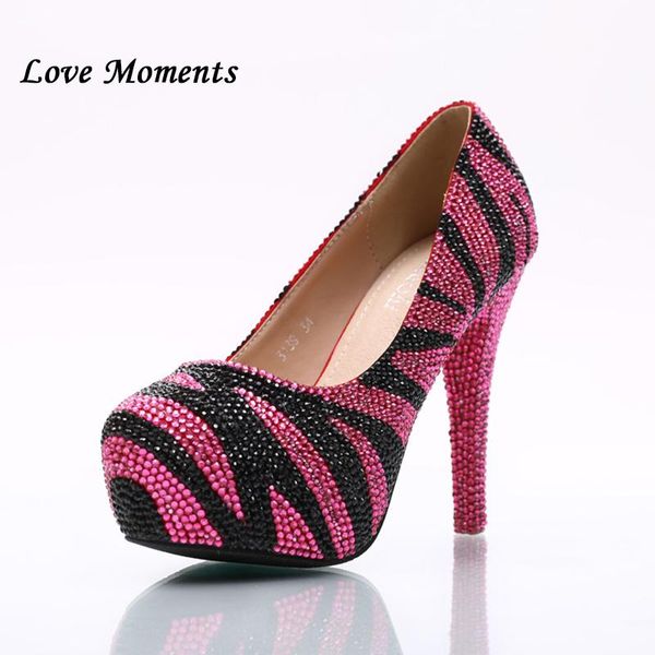 luxury rhinestone wedding shoes zebra stripes up heel platform plus size 34-42 women's party high dress, Black
luxury rhinestone wedding shoes zebra stripes up heel platform plus size 34-42 women's party high dress, Black