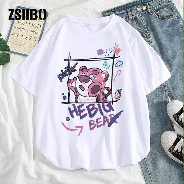 women's t-shirt summer ulzzang tees streetwear punk plus size hip-hop loose short-sleeved harajuku cartoon print fashion fun female, White
women's t-shirt summer ulzzang tees streetwear punk plus size hip-hop loose short-sleeved harajuku cartoon print fashion fun female, White