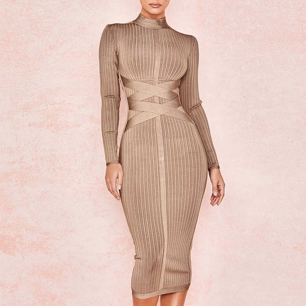 ocstrade fall winter women long sleeve bandage dress arrival brown ribbed midi bodycon party 210527, Black;gray
ocstrade fall winter women long sleeve bandage dress arrival brown ribbed midi bodycon party 210527, Black;gray