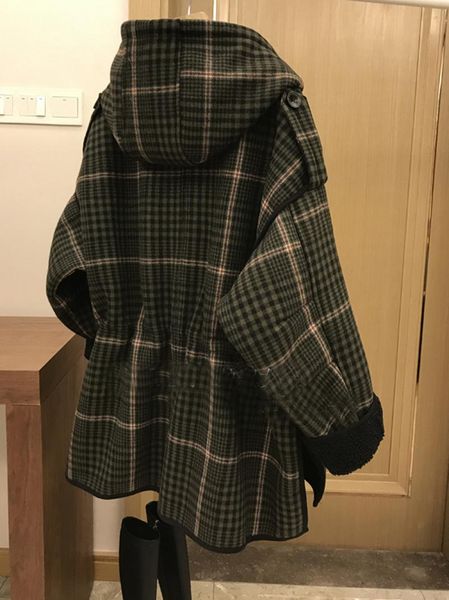 women's wool & blends to huge praise ~ giant recommended plaid thickening hooded coat elastic waist long woollen in female winter, Black
women's wool & blends to huge praise ~ giant recommended plaid thickening hooded coat elastic waist long woollen in female winter, Black