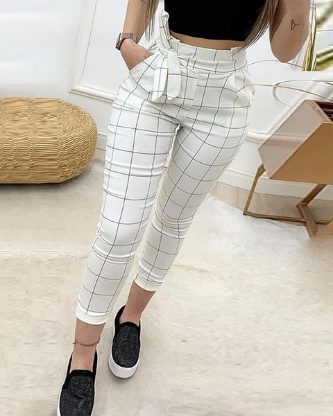 women's pants & capris women high waist paperbag casual cropped pocket, Black;white
women's pants & capris women high waist paperbag casual cropped pocket, Black;white