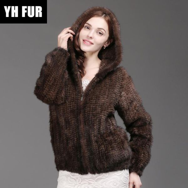 women's fur & faux winter women real natural mink coat 100% gennine knitted jacket lady hooded overcoat, Black
women's fur & faux winter women real natural mink coat 100% gennine knitted jacket lady hooded overcoat, Black